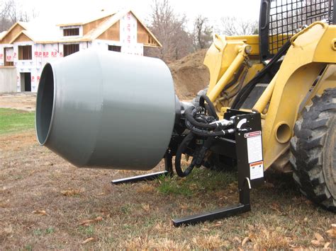 homemade skid steer cement mixer|skid steer mounted concrete mixer.